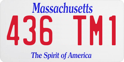 MA license plate 436TM1