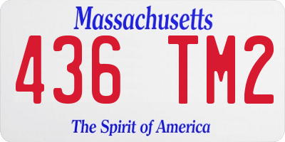 MA license plate 436TM2
