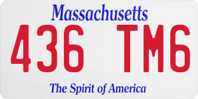 MA license plate 436TM6