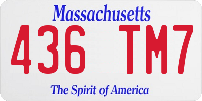 MA license plate 436TM7