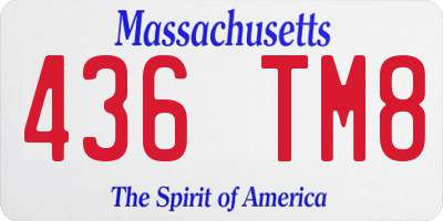 MA license plate 436TM8