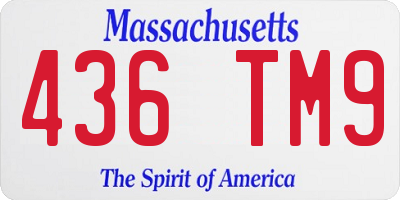 MA license plate 436TM9