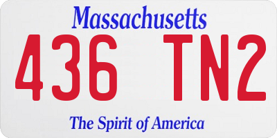 MA license plate 436TN2