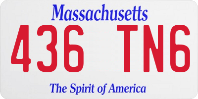 MA license plate 436TN6