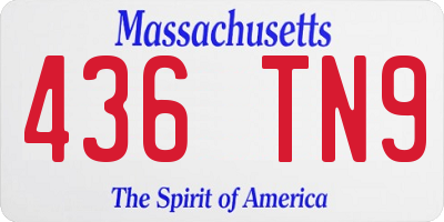 MA license plate 436TN9