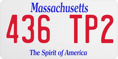 MA license plate 436TP2