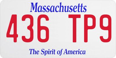 MA license plate 436TP9