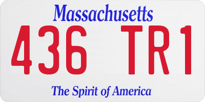 MA license plate 436TR1