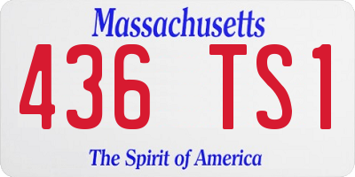 MA license plate 436TS1