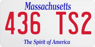 MA license plate 436TS2