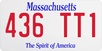 MA license plate 436TT1