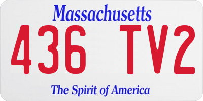MA license plate 436TV2