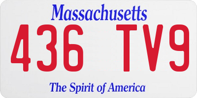 MA license plate 436TV9