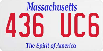 MA license plate 436UC6
