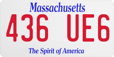 MA license plate 436UE6