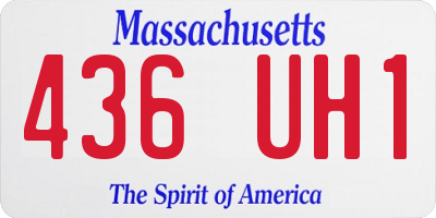 MA license plate 436UH1