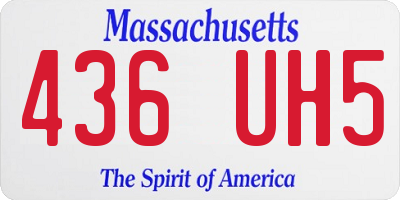 MA license plate 436UH5