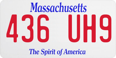 MA license plate 436UH9