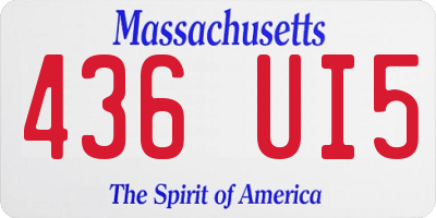 MA license plate 436UI5