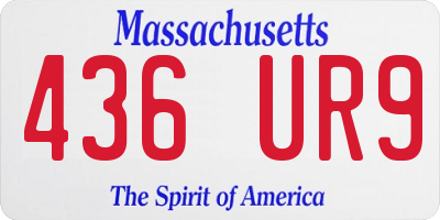 MA license plate 436UR9