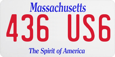 MA license plate 436US6