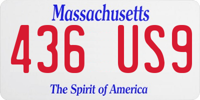 MA license plate 436US9