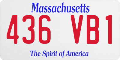 MA license plate 436VB1