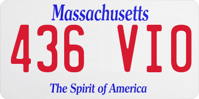 MA license plate 436VI0