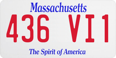 MA license plate 436VI1