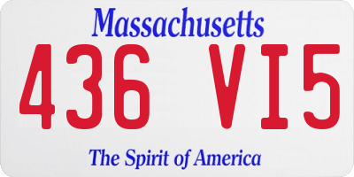 MA license plate 436VI5