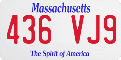 MA license plate 436VJ9