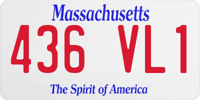 MA license plate 436VL1