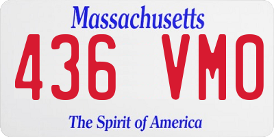 MA license plate 436VM0
