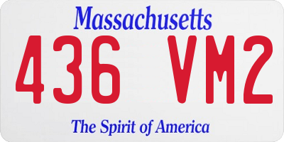 MA license plate 436VM2