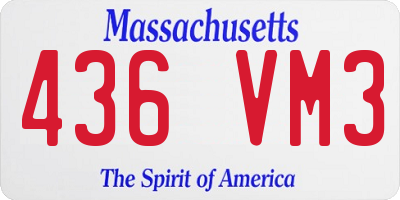 MA license plate 436VM3