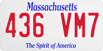 MA license plate 436VM7