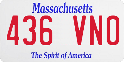MA license plate 436VN0