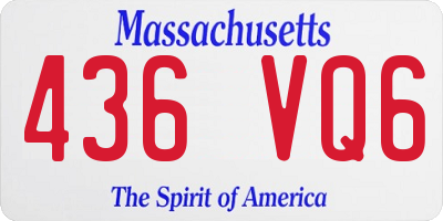 MA license plate 436VQ6