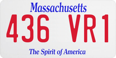 MA license plate 436VR1
