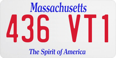 MA license plate 436VT1