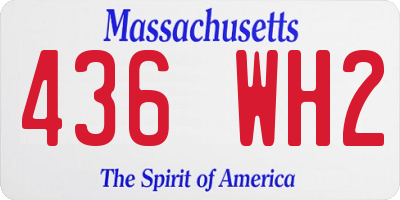 MA license plate 436WH2