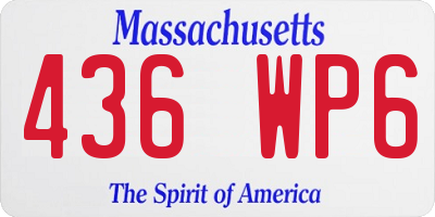 MA license plate 436WP6