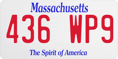 MA license plate 436WP9
