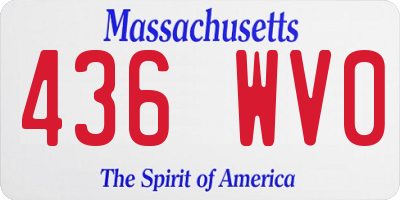 MA license plate 436WV0