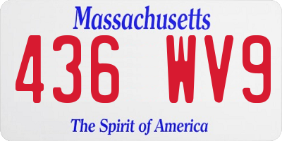 MA license plate 436WV9