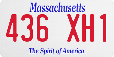 MA license plate 436XH1