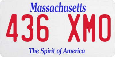 MA license plate 436XM0