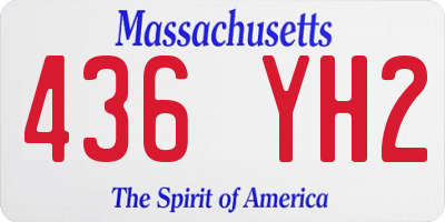 MA license plate 436YH2