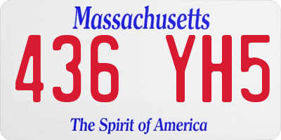 MA license plate 436YH5