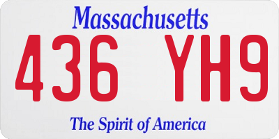 MA license plate 436YH9